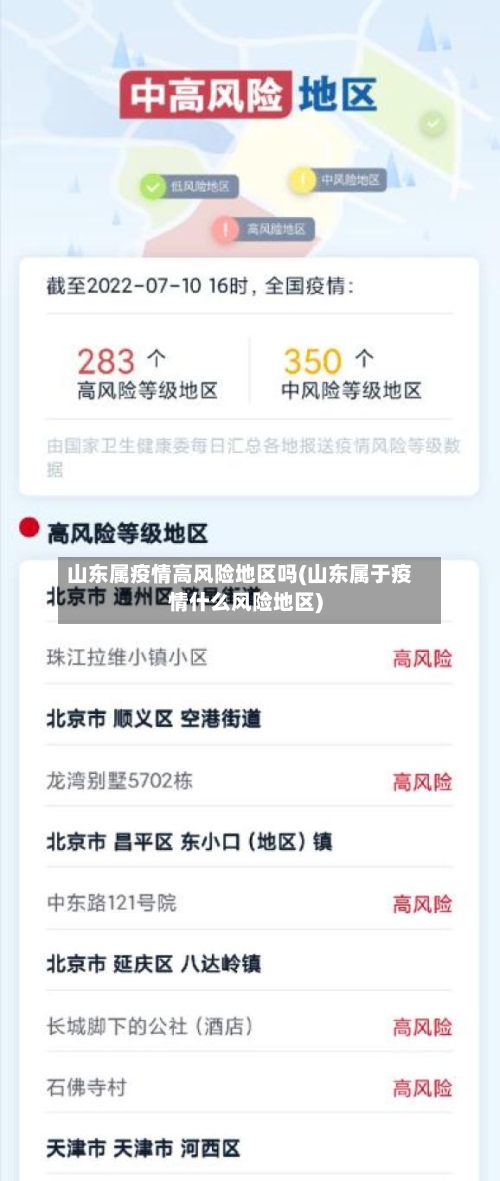 山东属疫情高风险地区吗(山东属于疫情什么风险地区)-第2张图片