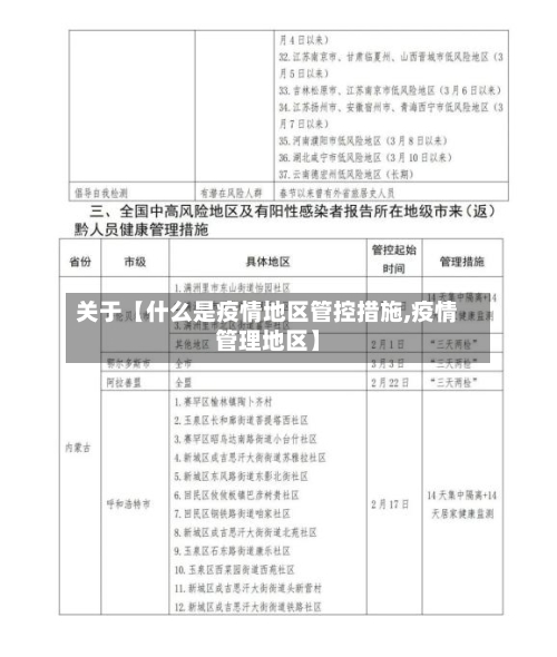 关于【什么是疫情地区管控措施,疫情管理地区】-第3张图片