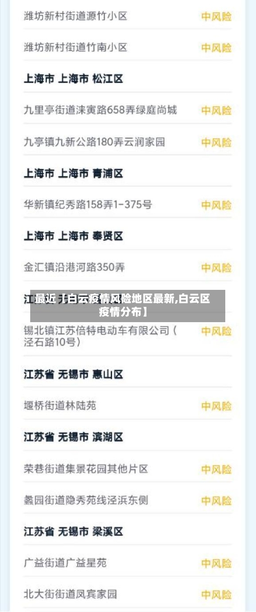 最近【白云疫情风险地区最新,白云区疫情分布】-第2张图片