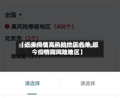 【近来疫情高风险地区名单,现今疫情高风险地区】-第2张图片