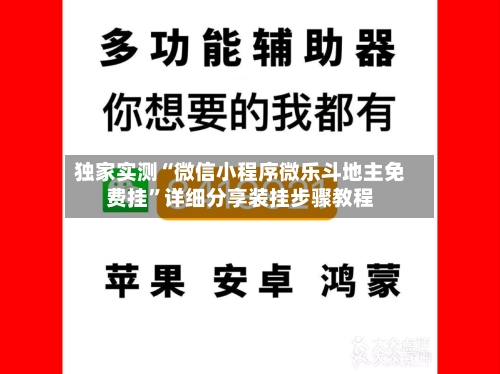 独家实测“微信小程序微乐斗地主免费挂”详细分享装挂步骤教程