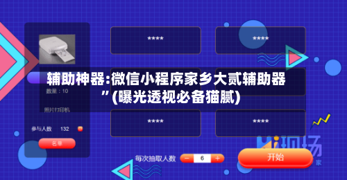 辅助神器:微信小程序家乡大贰辅助器”(曝光透视必备猫腻)-第2张图片