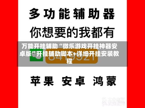 万能开挂辅助“微乐游戏开挂神器安卓版”开挂辅助脚本+详细开挂安装教程-第2张图片