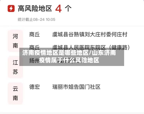 济南疫情地区是哪些地区/山东济南疫情属于什么风险地区