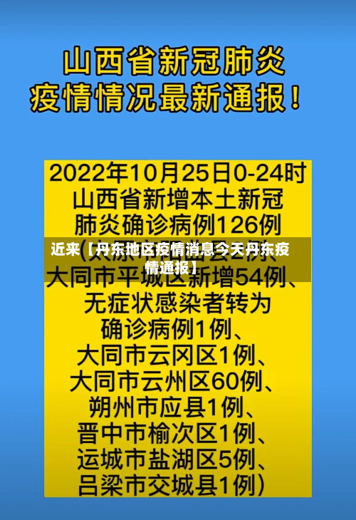 近来【丹东地区疫情消息今天丹东疫情通报】-第2张图片