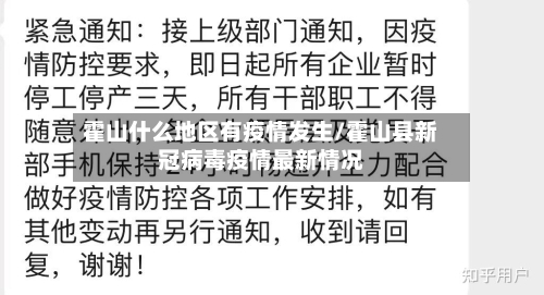 霍山什么地区有疫情发生/霍山县新冠病毒疫情最新情况-第3张图片