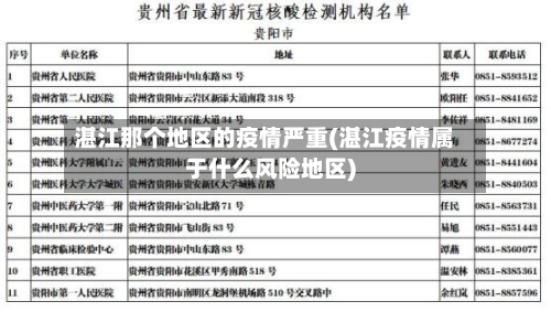 湛江那个地区的疫情严重(湛江疫情属于什么风险地区)-第2张图片