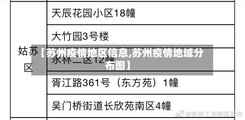 【苏州疫情地区信息,苏州疫情地域分布图】